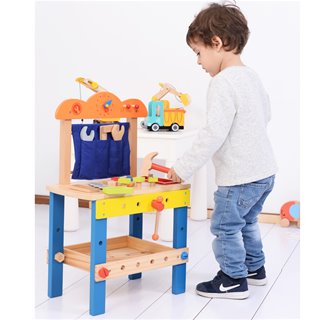 Wooden Workbench - Blue